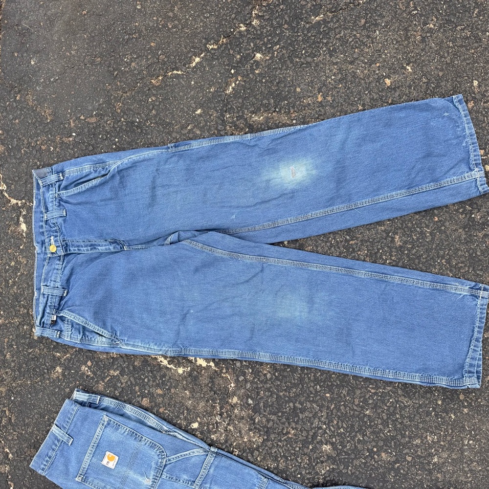3pack! Vintage/Distressed Carhartt Men's Cat2 FR Blue Jeans! !!32x30!! - Picture 8 of 11